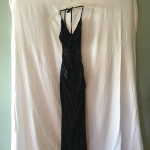 Bad Girls      Large black  metallic maxi dress